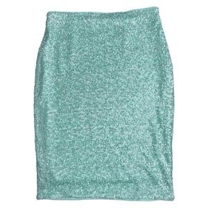 New never worn: Susana Monaco Sequin embellished Minty Teal Pencil Skirt